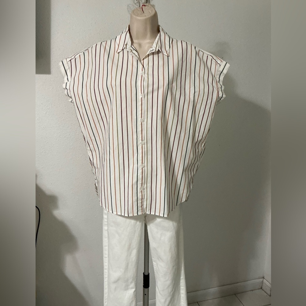 Madewell button down short sleeve top size small